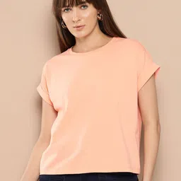 Chemistry Women V-Neck Extended Sleeves Pockets T-shirt-picture-4