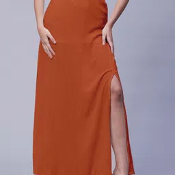 Moomaya Maxi A-Line Asymmetrical Skirt-picture-40