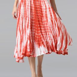 Dream of Glory Inc Tie & Dye Printed Midi Skirts-picture-43