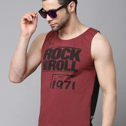 Rigo Printed Sleeveless Slim Fit T-Shirt-image-75