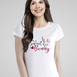 Pootlu Women Typography Printed Round Neck Pure Cotton T-shirt-image-70