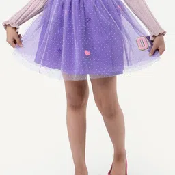 One Friday Girls Embellished Tutu Mini Skirt-image-66