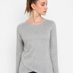 appulse Raglan Sleeves Tulip Hemline Relaxed Fit Cotton Sports T-shirt-image-75