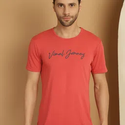 VIMAL JONNEY Typography Printed Round Neck T-shirt-image-97