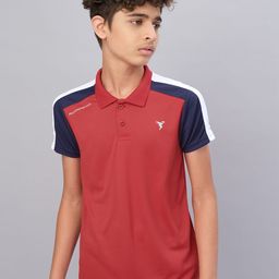 Technosport Boys Polo Collar Antimicrobial Active T-shirt-image-83