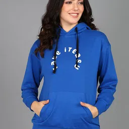 The Roadster Lifestyle Co. Blue Typography Printed Fleece Pullover Sweatshirt-picture-19
