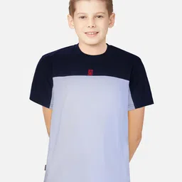 Gini and Jony Boys Blue Colourblocked T-shirt-picture-54
