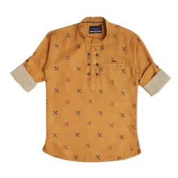 CAVIO Boys Floral Printed Cotton Casual Shirt-image-28