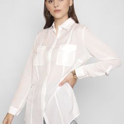 250 DESIGNS Women White Standard Semi Sheer Casual Shirt-image-46