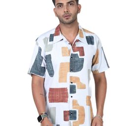 HARPITA Relaxed Fit Geometric Printed Casual Shirt-image-87
