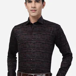 JB STUDIO Slim Fit Abstract Printed Cotton Formal Shirt-image-91