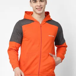 Kalt Colourblocked Hooded Fleece Front-Open Sweatshirt-picture-20