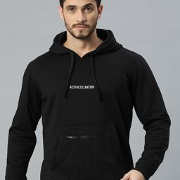 AESTHETIC NATION Typography Printed Hooded Sweatshirt-image-66