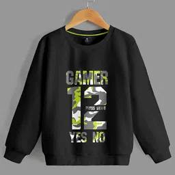 BAESD Boys Typographic Printed Fleece Sweatshirt-picture-13