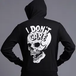 GO DEVIL Typography Printed Hooded Pullover-image-90