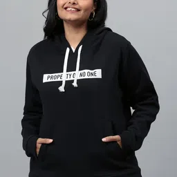 Instafab Plus Women Black Printed Sweatshirt-image-43