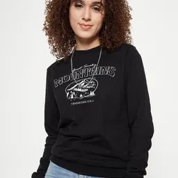 Mast & Harbour Typography Printed Round Neck Pullover Sweatshirt-picture-13
