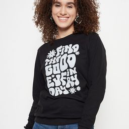 Mast & Harbour Typography Printed Round Neck Pullover Sweatshirt-picture-15