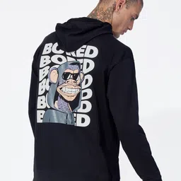 Maniac Typography Printed Hooded Cotton Pullover Sweatshirt-picture-36