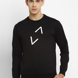 Yuuki Men Black Printed Sweatshirt-image-3