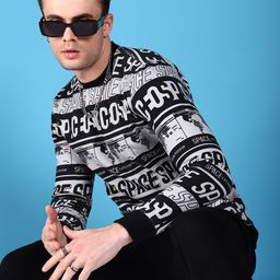 The Indian Garage Co Men Grey & Black Printed Sweatshirt-image-30