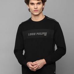 Louis Philippe Men Black Printed Sweatshirt-picture-34