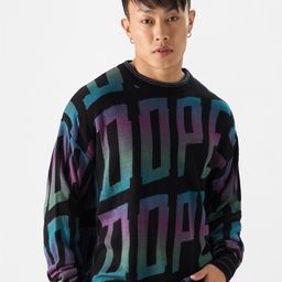 The Souled Store Black Typography Printed Acrylic Sweatshirt-image-42