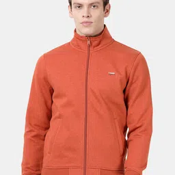 t-base Men Rust Orange Solid Sweatshirt-image-4