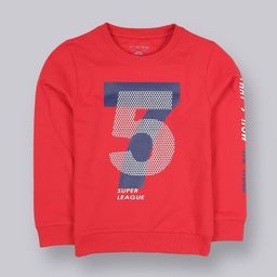 PLUM TREE Boys Red Printed Sweatshirt-40