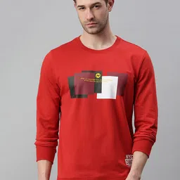 SHOWOFF Men Red Printed Sweatshirt-picture-14