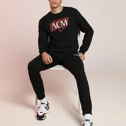 Puma Men Black & Red AC Milan Football Sweatshirt-image-25