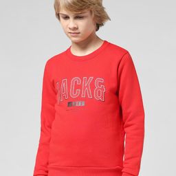 Jack & Jones Junior Boys Typography Printed Pullover-image-48