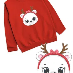 Minicult Kids Graphic Printed Cotton Pullover Christmas Sweatshirt-picture-30