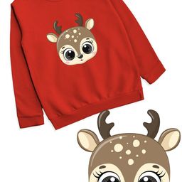 Minicult Kids Printed Christmas Cotton Sweatshirt-image-43