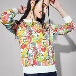 The Dry State Women Graphic Printed Fleece Sweatshirt-image-51