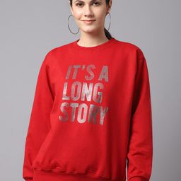 mack jonney VIMAL JONNEY Women Pack of 2 Red & Orange Printed Sweatshirts-picture-36