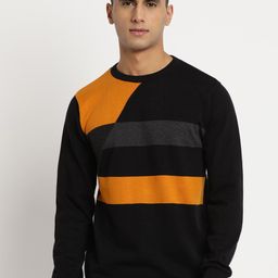Turtle Men Colourblocked Pullover Sweatshirt-image-11