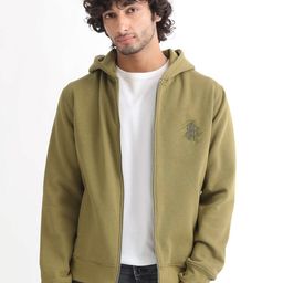 RARE RABBIT Men Scribble Graphic Print Hooded Sweatshirt-picture-46
