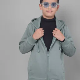 Crimsoune Club Boys Hooded Front Open Sweatshirt-18
