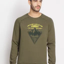 Wildcraft Men Olive Green Printed Sweatshirt-image-92