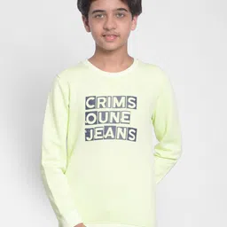 Crimsoune Club Boys Typography Printed Ribbed Pullover Sweatshirt-image-52