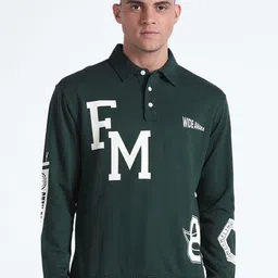 Flying Machine Shirt Collar Typography Printed Pure Cotton Sweatshirt-image-28