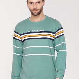 ARRAY Striped Round Neck Cotton Pullover-68