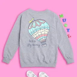 NUSYL Girls Graphic Printed Oversized Sweatshirts-picture-8