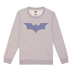 DC by Wear Your Mind Unisex Kids Grey Printed Sweatshirt-image-92