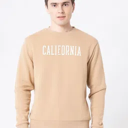 Red Tape Men Beige Printed Sweatshirt-17