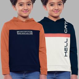 HELLCAT Girls Pack Of 2 Printed Hooded Cotton Sweatshirt-image-98