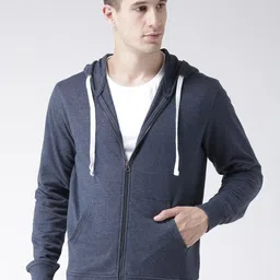 Club York Men Navy Blue Solid  Hooded Sweatshirt-picture-45