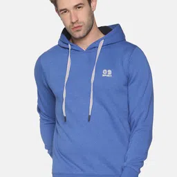 SHOWOFF Men Blue Hooded Sweatshirt-image-72