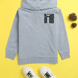 NUSYL Unisex Kids Navy Blue Hooded Sweatshirt-image-74